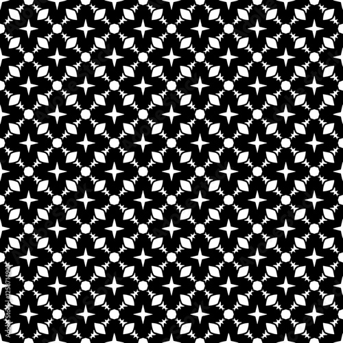 Black and white seamless abstract pattern. Background and backdrop. Grayscale ornamental design.