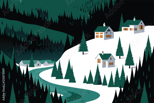 A picturesque mountain village scene; charming houses cling to a hillside, bathed in warm sunlight. Create a Pinterest-worthy image.