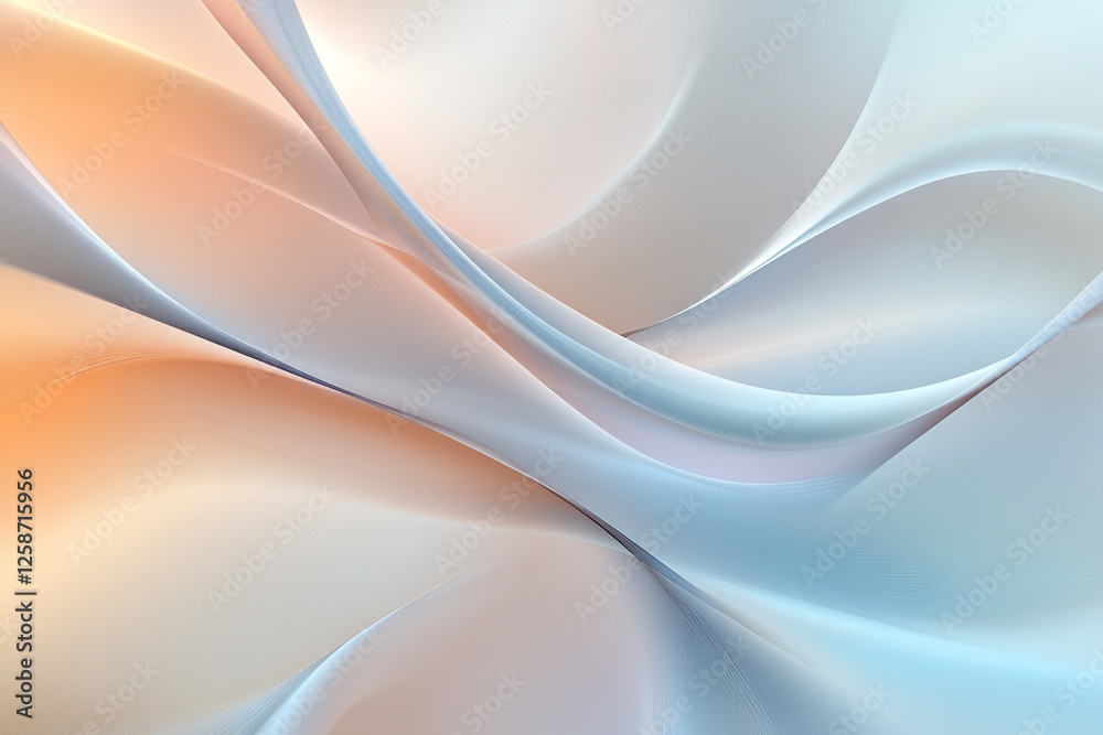 Obraz premium A serene abstract background with a smooth interplay of subtle hues and gentle curves, rendered in realistic HD quality.