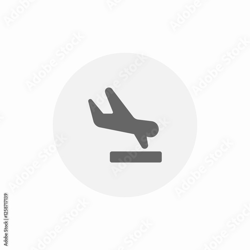 airplane arrival icon sign vector