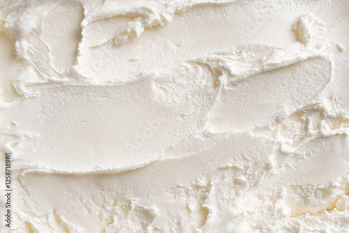 White vanilla ice cream texture