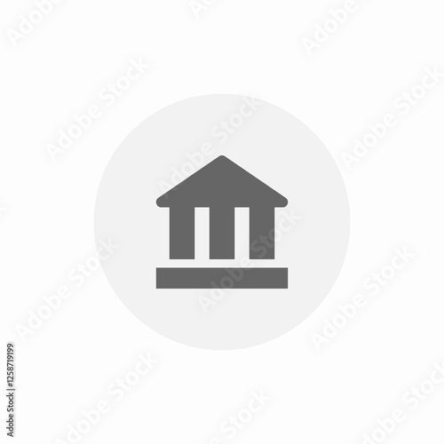 classical bank icon sign vector