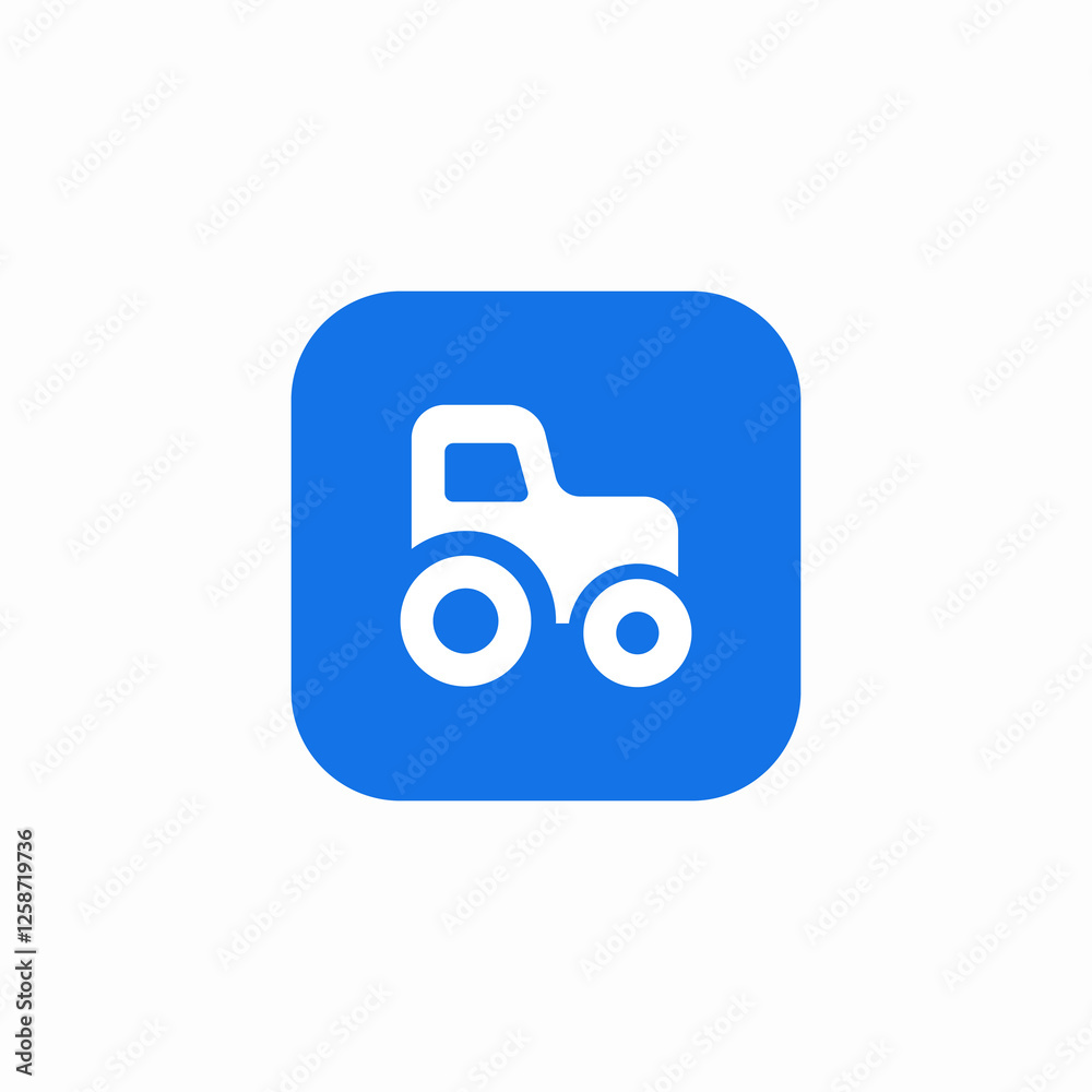 farmer tractor icon sign vector farmer tractor icon sign vector