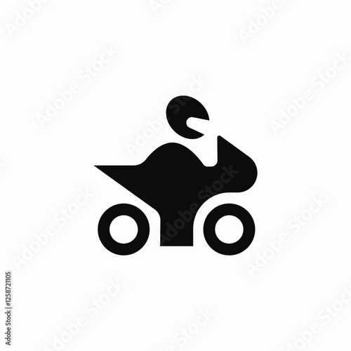 motorcycle drive icon sign vector