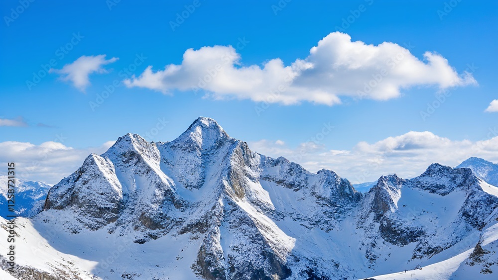 Fototapeta premium Snowy wonders above the clouds