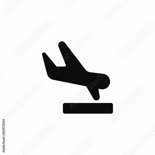 plane landing icon sign vector