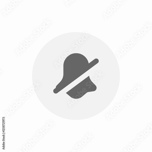 silent bell icon sign vector