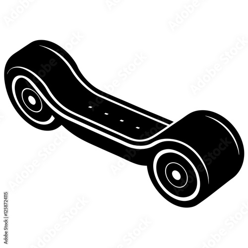 Hoverboard with a deck silhouette vector illustration 