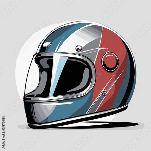 unique and cool helmet motorcycle vector  photo