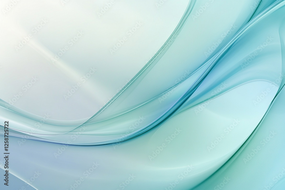 A soft abstract background with fluid, curving lines and a subtle gradient of serene blue and green, captured in lifelike HD detail.