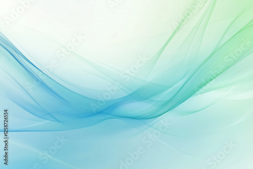 A soft abstract background with fluid, curving lines and a subtle gradient of serene blue and green, captured in lifelike HD detail.