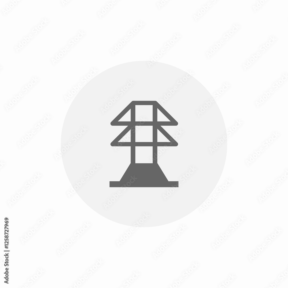 electricity large tower icon sign vector electricity large tower icon sign vector