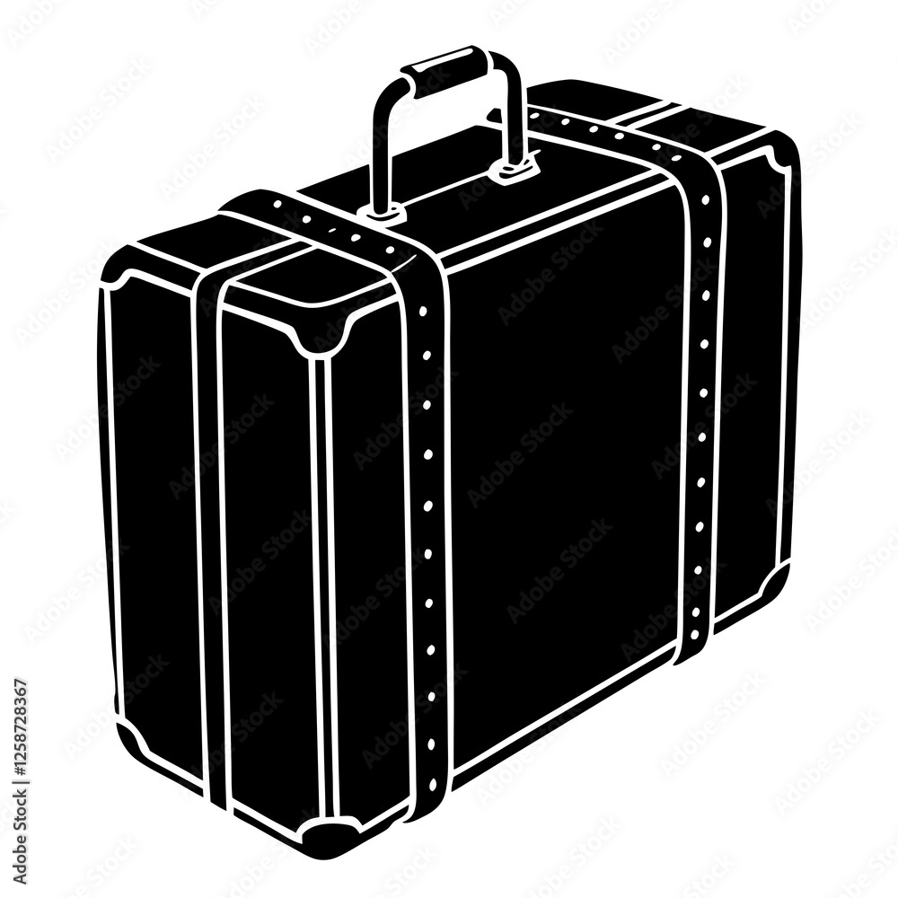 Suitcase silhouette vector illustration Suitcase silhouette vector illustration