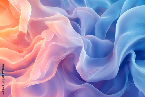 A soft, organic abstract background with layered translucent shapes and gentle color flows, captured in lifelike high-definition detail.