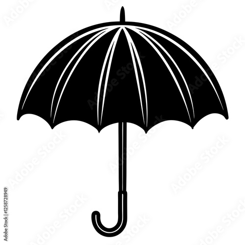 Umbrella silhouette vector illustration 