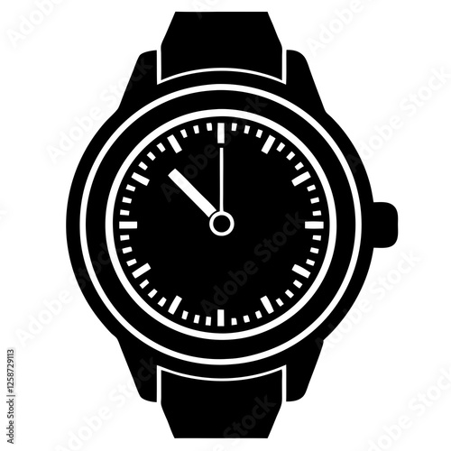 Watch  silhouette vector illustration 