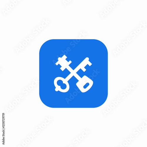 key set icon sign vector