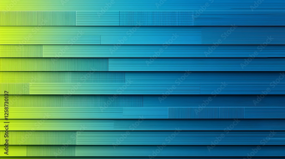 Obraz premium Abstract Blue and Green Gradient Striped Background