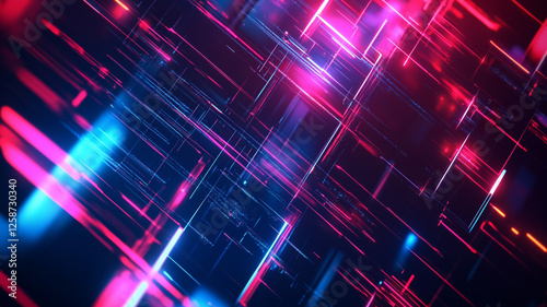 A striking abstract wallpaper with sharp digital patterns and luminous neon highlights, delivering a bold futuristic style in crisp HD.