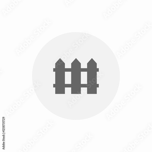 small fence icon sign vector