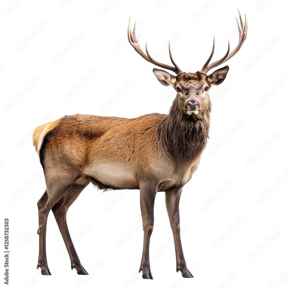 Deer, white isolate background Deer, white isolate background