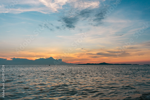 sunset over the sea
