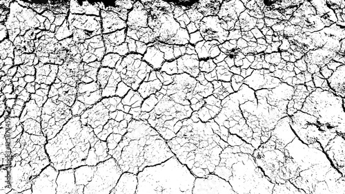 Rustic cracked vector texture with many cracks and scratches. Abstract background. Broken and damaged surface.