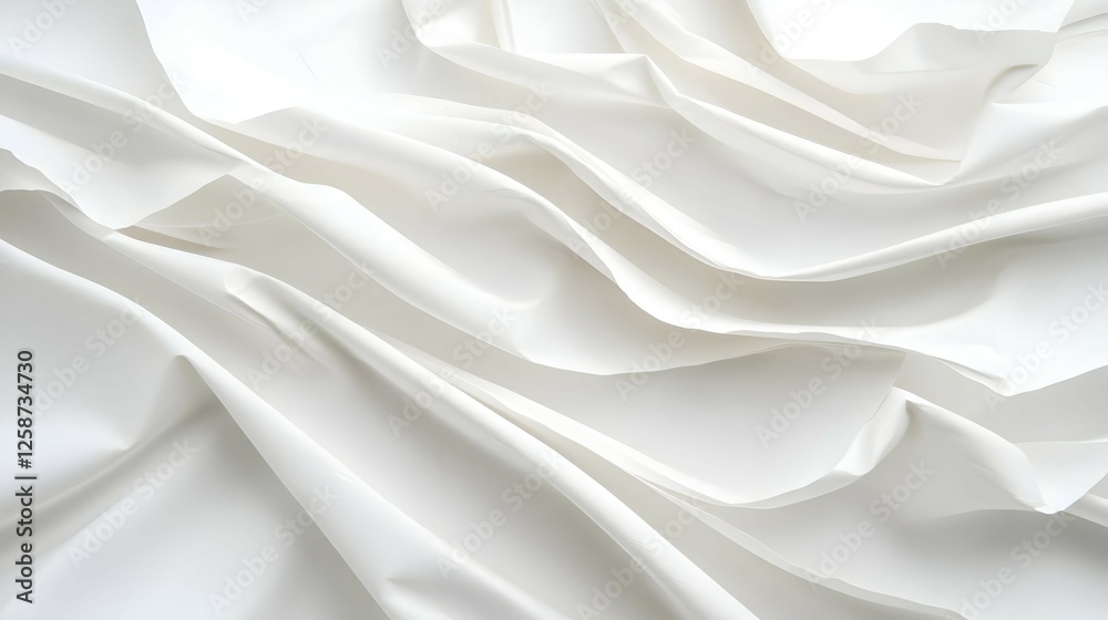 Fototapeta premium Smooth White Fabric Drape Texture