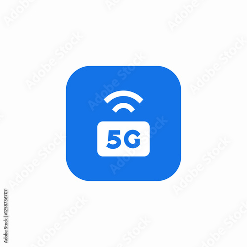 connect 5g icon sign vector