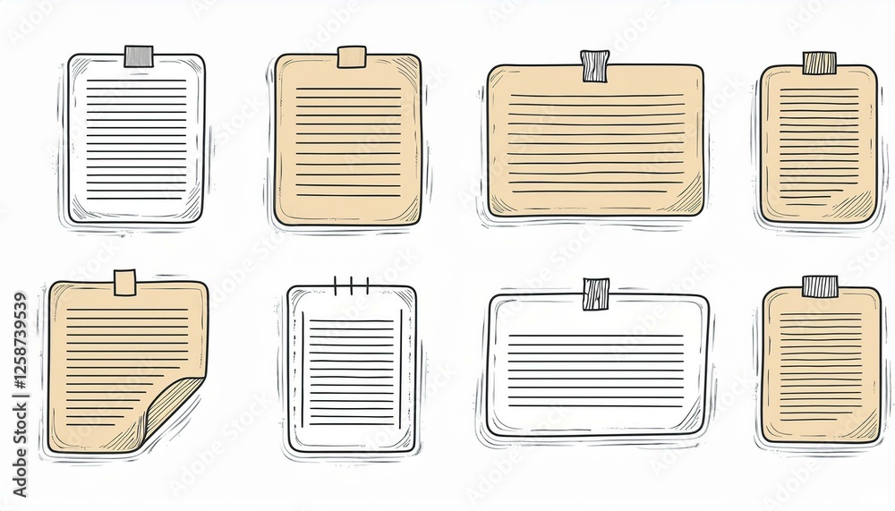 Memo frame note paper line sheet set. Notebook paper note frame for task list, to do list sticker sheet. Hand drawn sketch line style reminder sticker. perfect any project. Memo frame note paper line sheet set. Notebook paper note frame for task list, to do list sticker sheet. Hand drawn sketch line style reminder sticker. perfect any project.