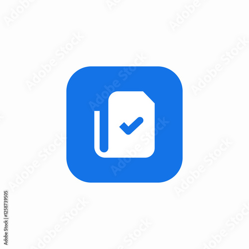 receipt completed icon sign vector