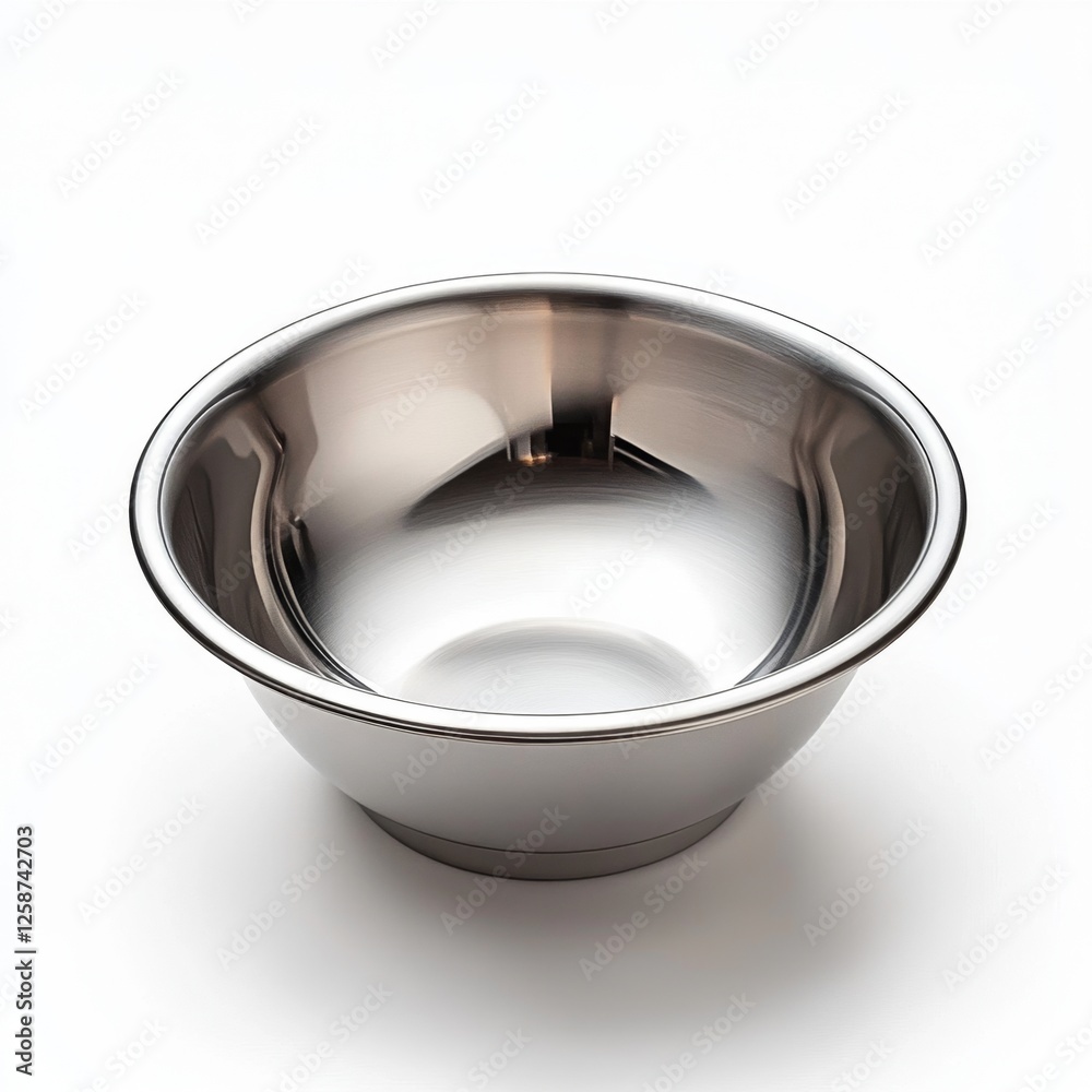 Stainless steel mixing bowl on white background Stainless steel mixing bowl on white background