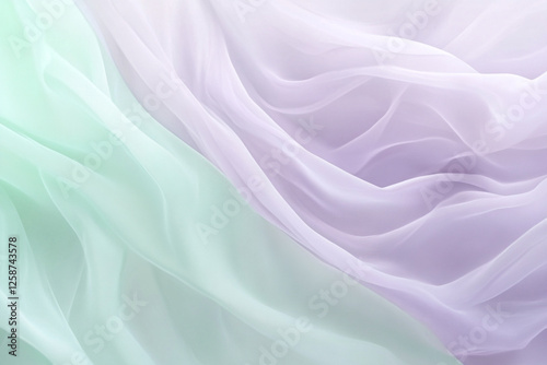 An ethereal abstract gradient blending soft lavender and mint, with gentle curves that evoke a dreamy modern background in HD.