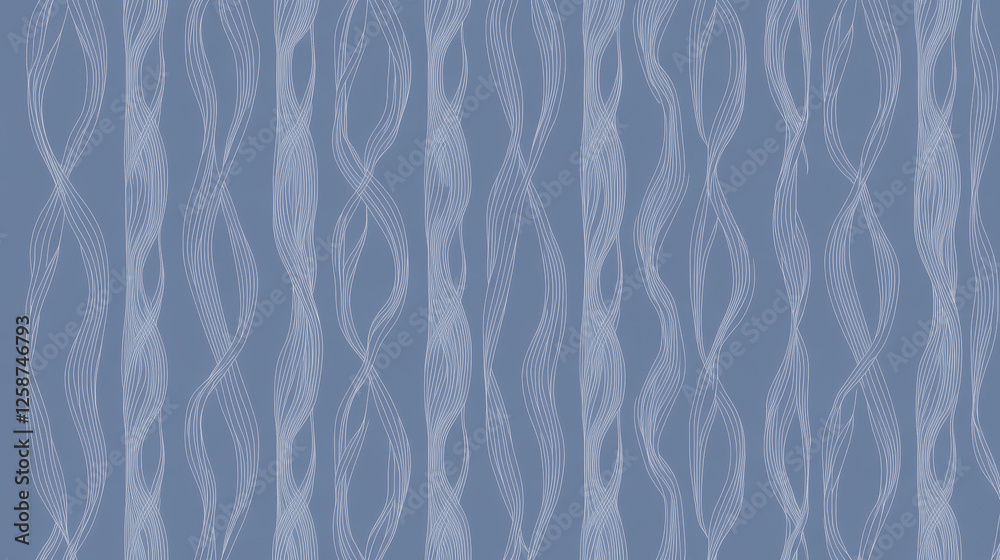 Simple vines with understated and repeating lines create seamless abstract pattern in soft blue tones, evoking sense of calm and elegance. flowing organic design adds modern yet natural aesthetic Simple vines with understated and repeating lines create seamless abstract pattern in soft blue tones, evoking sense of calm and elegance. flowing organic design adds modern yet natural aesthetic