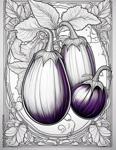 Wallpaper Mural Ausmalbild Auberginen Torontodigital.ca