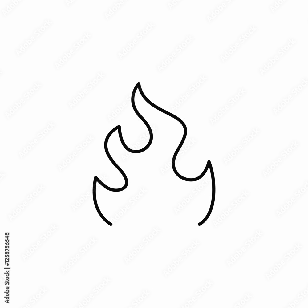large flame icon sign vector large flame icon sign vector