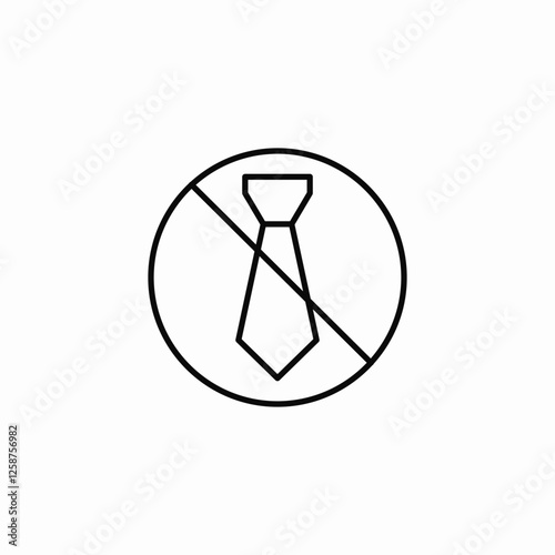 no necktie icon sign vector