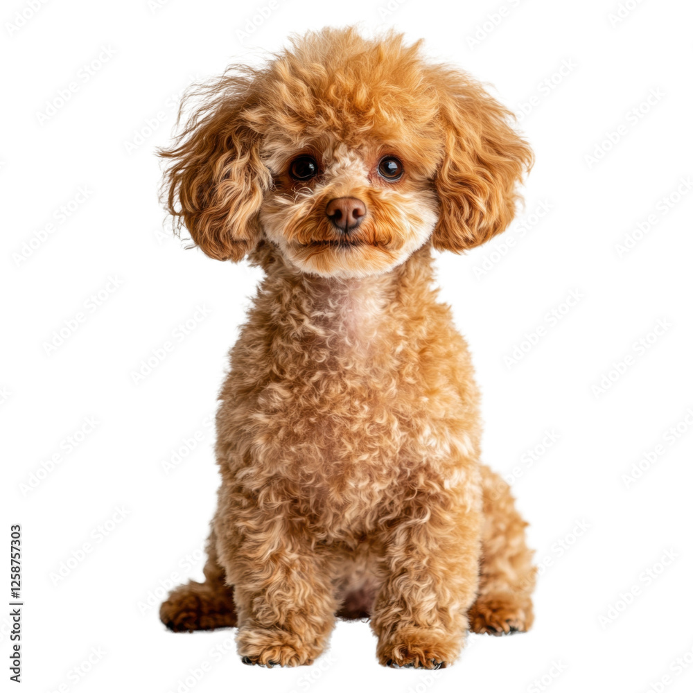 Poodle puppy, white isolate background Poodle puppy, white isolate background