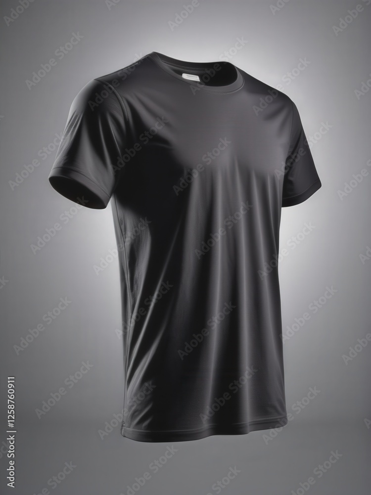 camiseta básica, preta, gabarito para aplicações camiseta básica, preta, gabarito para aplicações