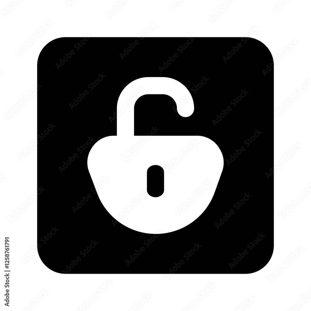 PNG Unlock for security applications, UI icon on transparent background PNG Unlock for security applications, UI icon on transparent background