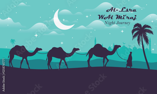Isra miraj illustration art design