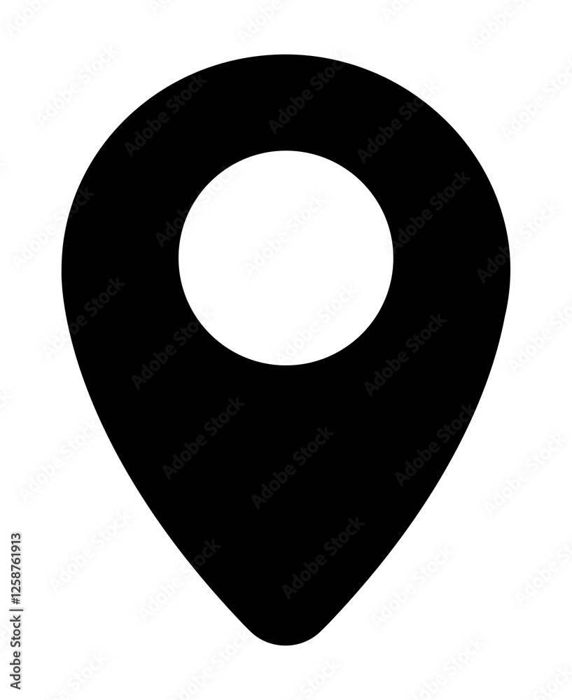 PNG Minimalist location pin, UI icon on transparent background PNG Minimalist location pin, UI icon on transparent background