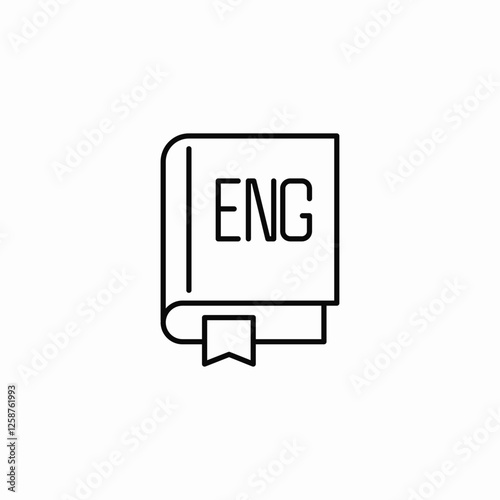 english dictionary icon sign vector