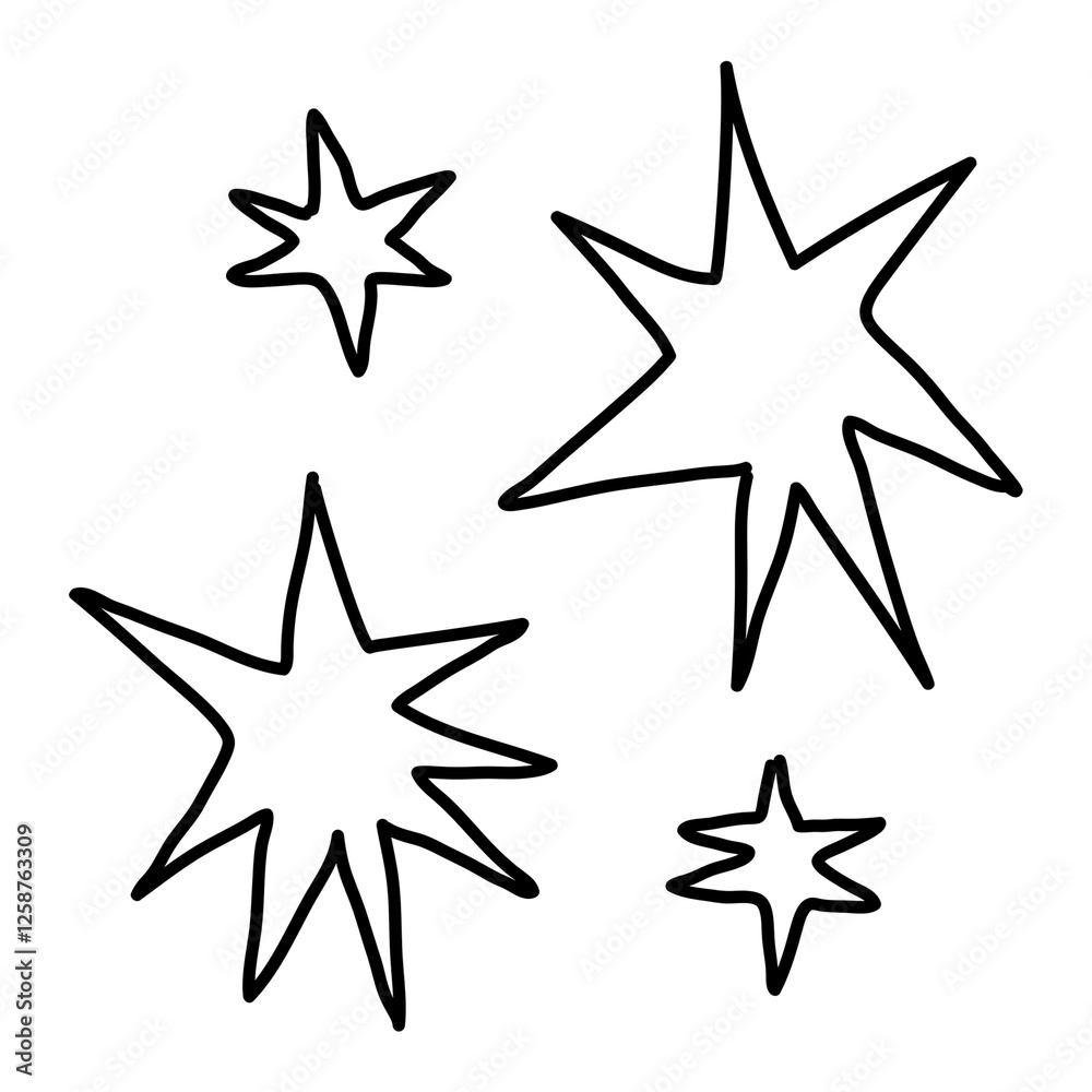 Fototapeta premium Doodle explosion png clipart, transparent background