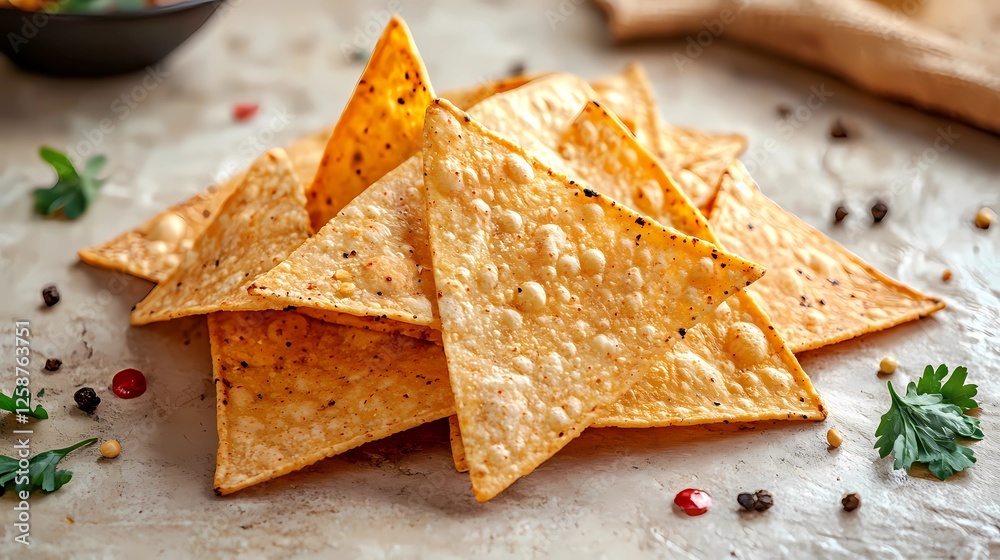 Mexican nachos food illustration, designed for culinary projects, perfect for food product packaging and promotional materials, in a comic style