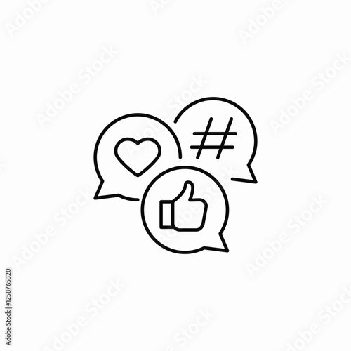 social media usage icon sign vector