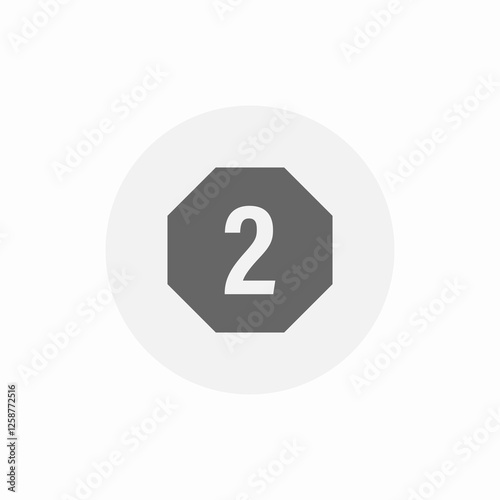 second place icon sign vector