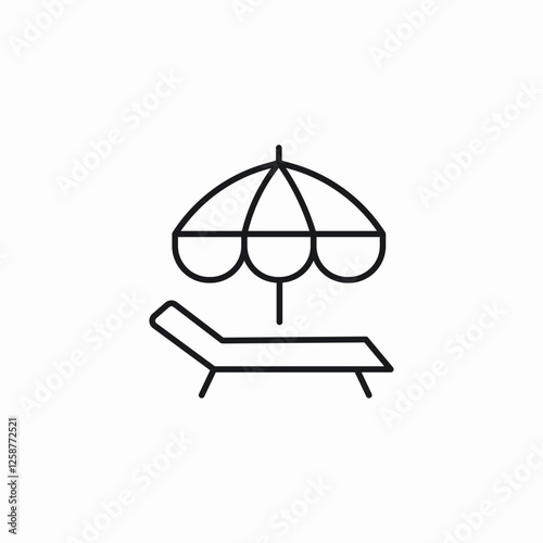 shade seat icon sign vector