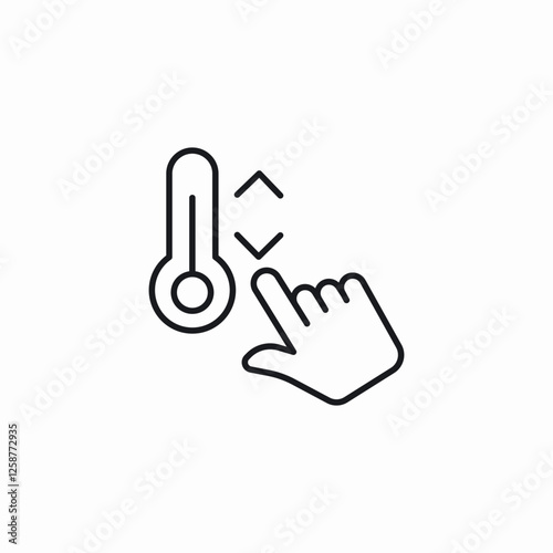 temperature adjust icon sign vector