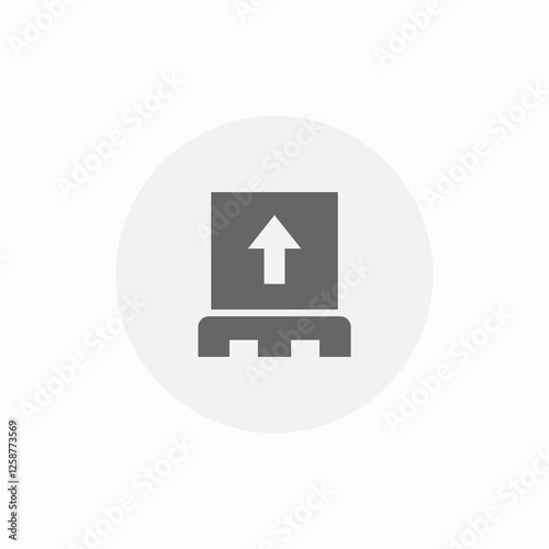 upright position placement box icon sign vector